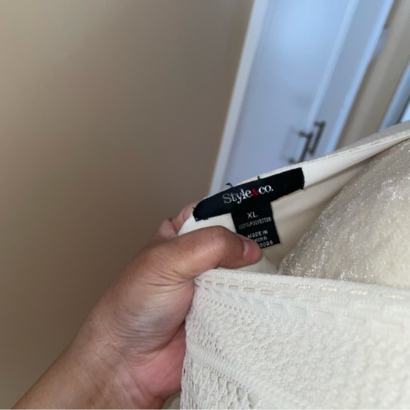 Style & Co Cream Crochet Dress - Picture 6 of 7